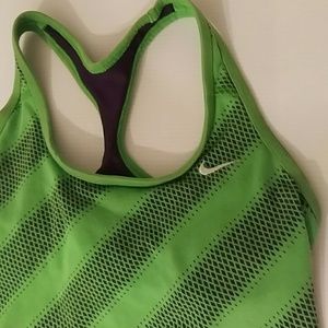 Green Women's Nike Dri-Fit tank top, XS